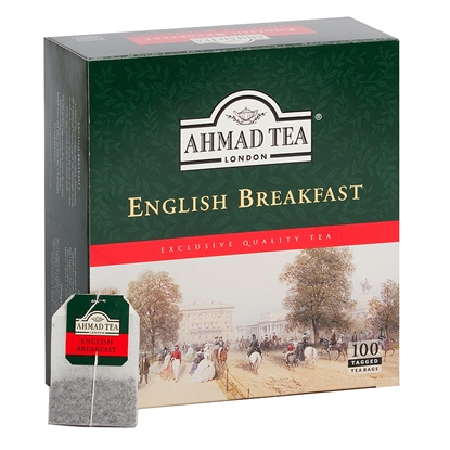 Изображение AHMAD Melnā tēja   ENGLISH BREAKFAST, 100 maisiņi paciņā