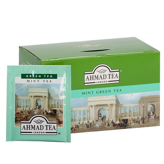 Изображение Zaļā tēja AHMAD GREEN MINT, 20 maisiņi paciņā
