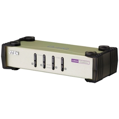 Attēls no Aten 4-Port USB - PS/2 VGA KVM Switch (KVM Cables included)