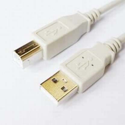 Picture of Kabelis Brackton USB Male - USB Male B 1.8m White