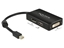 Attēls no Adapter mini Displayport 1.1 male - Displayport / HDMI / DVI female Passive black