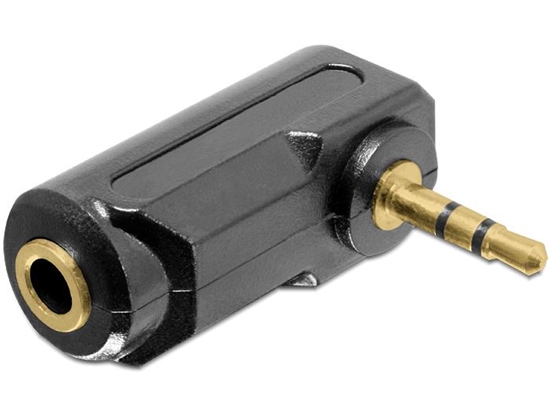 Изображение Delock Adapter Audio Stereo 3.5 mm 3 pin plug  jack angled