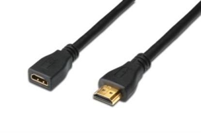 Изображение Kabel przedłużający HDMI HighSpeed z Ethernetem 4K 60Hz UHD Typ HDMI A/HDMI A M/Ż 3m Czarny 