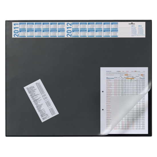 Изображение DURABLE Galda segums   ar plēvi un kalendāru, 52x65cm, melns