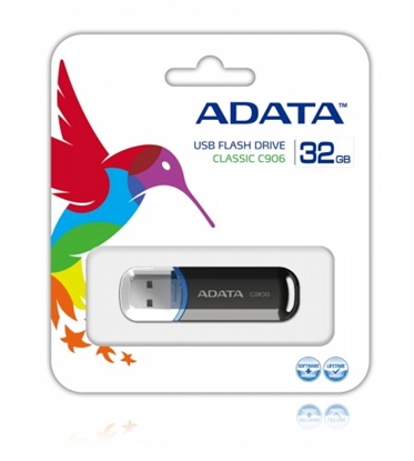 Picture of ADATA 32GB C906 32GB USB 2.0 Type-A Black USB flash drive