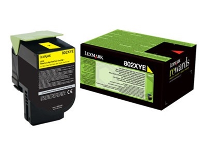 Picture of Lexmark 80C2XYE toner cartridge 1 pc(s) Original Yellow
