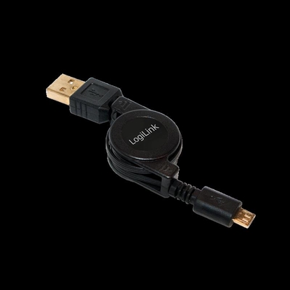Attēls no Kabel USB LogiLink USB-A - microUSB 0.75 m Czarny (CU0090)