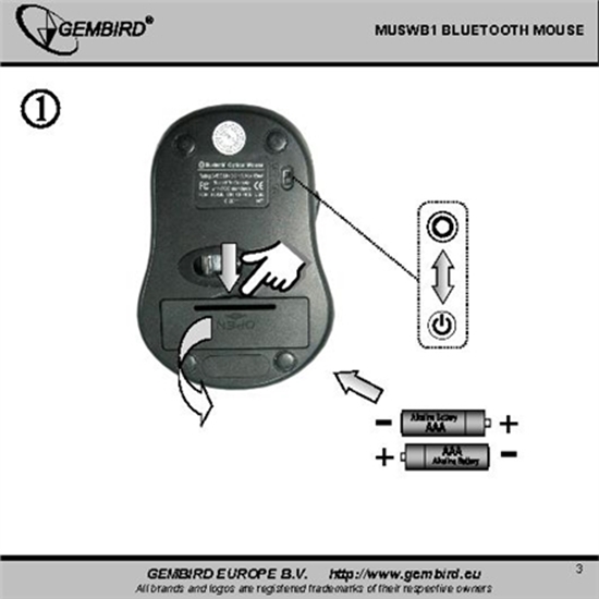 Picture of Gembird MUSWB2 Bluetooth Black