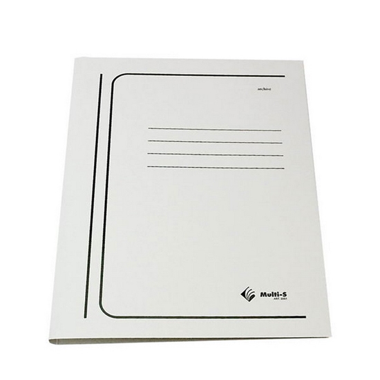 Picture of MULTI-S Mape ar ātršūvēju dokumentiem   kartona, A4, balta (15mm)