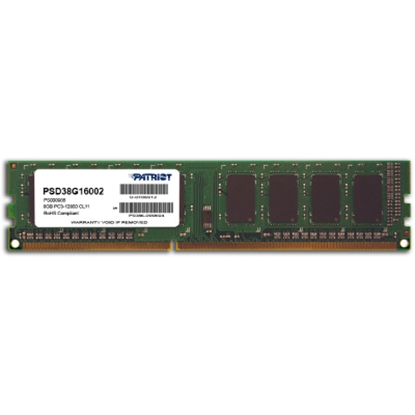Pilt PATRIOT SIGNATURE DDR3 8GB CL11 PC3-12800 (1600MHZ) DIMM (512*8 configuration*)
