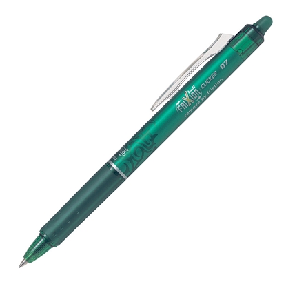 Изображение Pildspalva rollers dzēšama PILOT FRIXION Clicker 0.7 mm, zaļa tinte