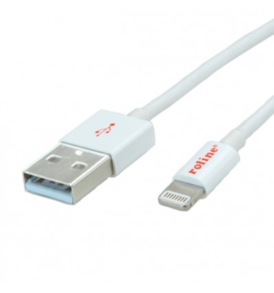 Attēls no ROLINE Lightning to USB cable for iPhone, iPod, iPad 1 m