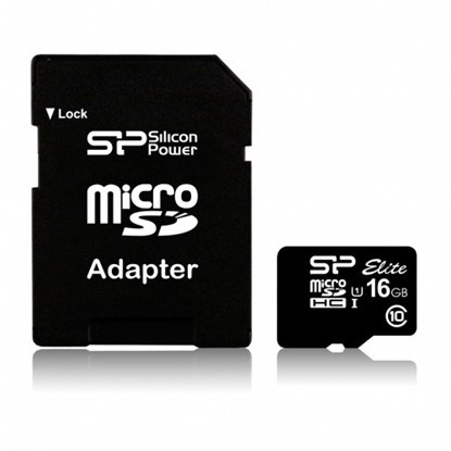 Attēls no microSDHC 16GB CL10/UHS-1 40/15 MB/s Elite + adapter