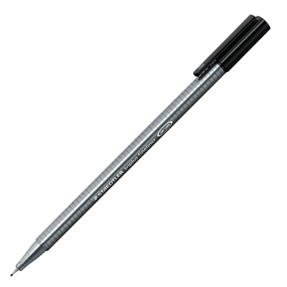 Pilt STAEDTLER Flomasterveida pildspalva   TRIPLUS fineliner, 0.3mm, melna tinte