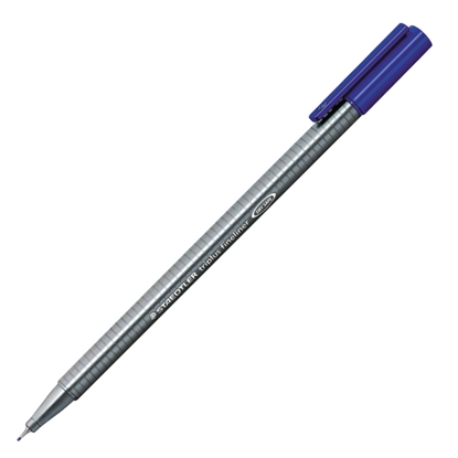 Изображение STAEDTLER Flomasterveida pildspalva   TRIPLUS fineliner, 0.3mm, zila tinte