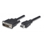Attēls no Kabel Techly HDMI - DVI-D 1.8m czarny (304611)