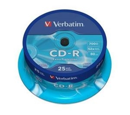 Изображение Matricas CD-R Verbatim 700MB 1x-52x Extra Protection, 25 Pack Spindle