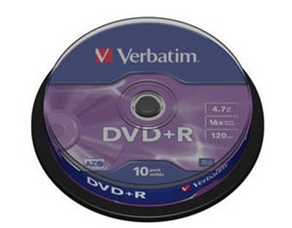 Attēls no Matricas DVD+R AZO Verbatim 4.7GB 16x 10 Pack Spindle