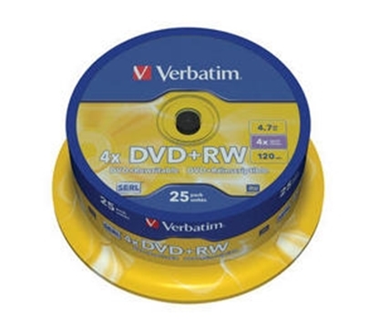 Изображение Matricas DVD+RW SERL Verbatim DLP 4.7GB 4x 25 Pack Spindle