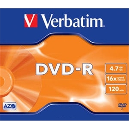 Picture of 1x5 Verbatim DVD-R 4,7GB 16x Speed, Jewel Case