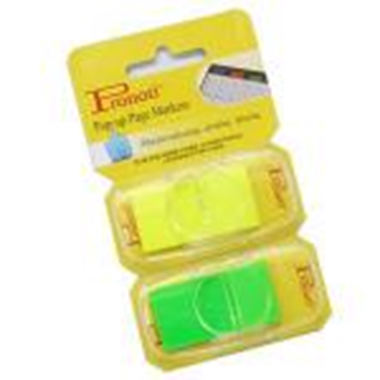 Picture of *Indeksi 25x48mm 2 krās.x20 gab.dzelteni/zaļi