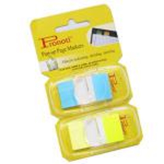 Picture of *Indeksi 25x48mm 2 krās.x20 gab.zili/dzelteni