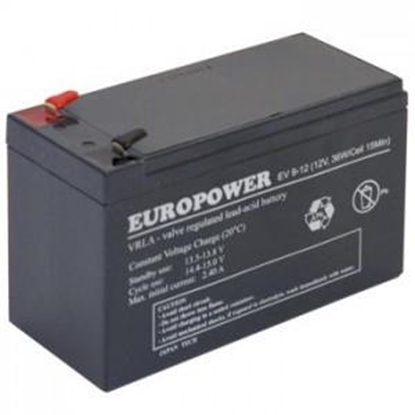 Attēls no BATTERY 12V 9AH VRLA/EV9-12 T2 EUROPOWER EMU