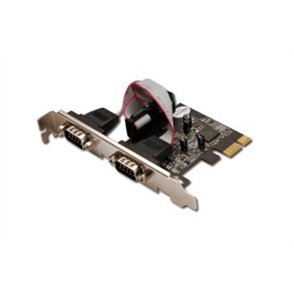 Изображение DIGITUS PCI Expr Card 2x D-Sub9 seriell Ports  + LowProfile retail