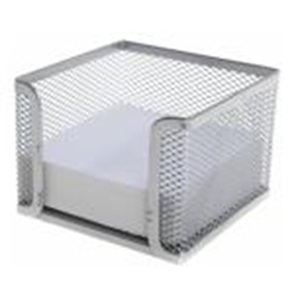 Picture of Kastīte piezīm.papīram 9x9x8cm sudraba krāsa