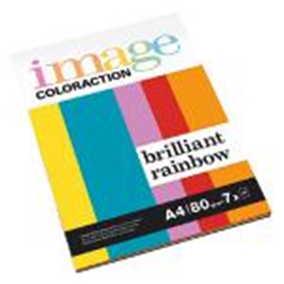 Изображение Krāsains papīrs IMAGE C. Brilliant Rainbow A4 80g/m2 7x10lap
