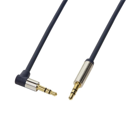 Attēls no Kabel LogiLink Jack 3.5mm - Jack 3.5mm 0.5m niebieski (CA11050)