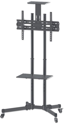 Picture of Manhattan TV & Monitor Mount, Trolley Stand, 1 screen, Screen Sizes: 37-65", Black, VESA 200x200 to 600x400mm, Max 40kg, LFD, Lifetime Warranty