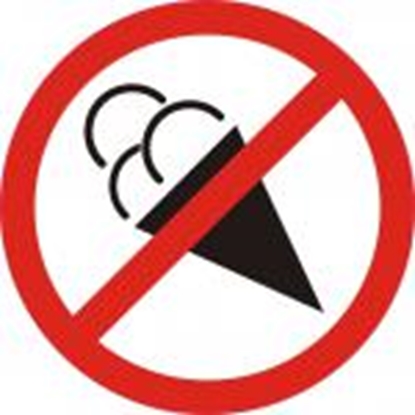 Изображение Uzlīmes Ar saldējumu ienākt aizliegts 114mmx114mm