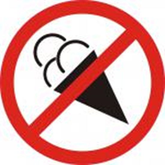 Picture of Uzlīmes Ar saldējumu ienākt aizliegts 114mmx114mm