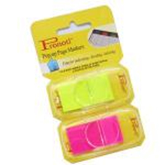 Picture of *Indeksi 25x48mm 2 krās.x20 gab.dzelteni/rozā