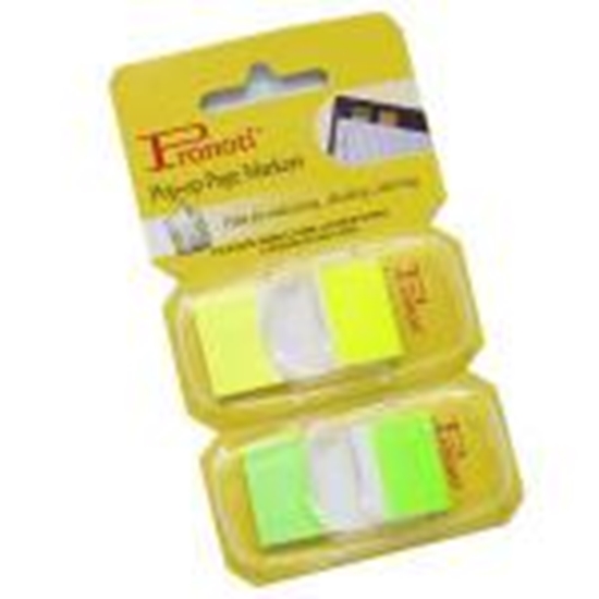 Picture of *Indeksi 25x48mm 2 krās.x20 gab.dzelteni/zaļi