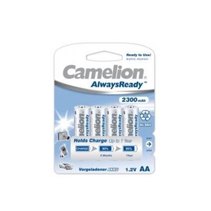 Attēls no Camelion | AA/HR6 | 2300 mAh | AlwaysReady Rechargeable Batteries Ni-MH | 4 pc(s)