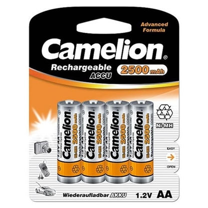 Attēls no Camelion | AA/HR6 | 2500 mAh | Rechargeable Batteries Ni-MH | 4 pc(s)