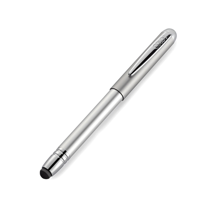 Изображение Pildspalva-zīmogs COLOP Alu Magnet Touch metālisks sudraba korpuss, melns spilventiņš, melna tinte