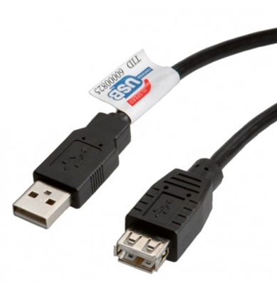 Attēls no ROLINE USB 2.0 Cable, Type A-A, M/F 3 m