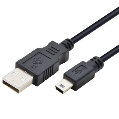 Изображение Kabel USB - Mini USB 3m. czarny