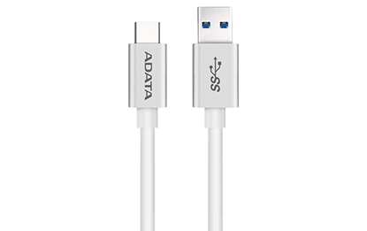 Attēls no ADATA USB-C - USB 3.0, 1m 1m USB C USB A Male Male White USB cable