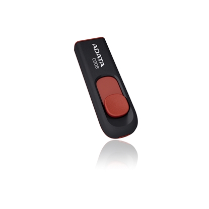 Attēls no ADATA C008 64GB 64GB USB 2.0 Type-A Black,Red USB flash drive