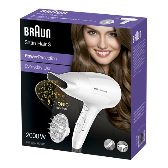 Изображение Braun Satin Hair 3 hair dryer 2000 W White