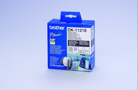 Picture of Brother DK-11218 Round Labels White