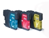 Picture of Brother LC1100RBWBP ink cartridge 3 pc(s) Original Cyan, Magenta, Yellow