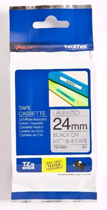 Attēls no Brother labelling tape TZE-M951 silver/black 24 mm