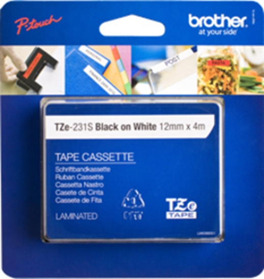 Picture of Brother TZE-231S label-making tape Black on white