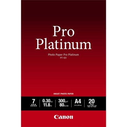 Attēls no Canon PT-101 A 2, 20 Sheets Photo Paper Pro Platinum 300 g