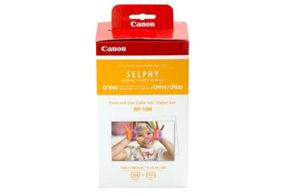 Picture of Canon Color Ink/Paper Set for SELPHY CP1300 Printer RP-108
